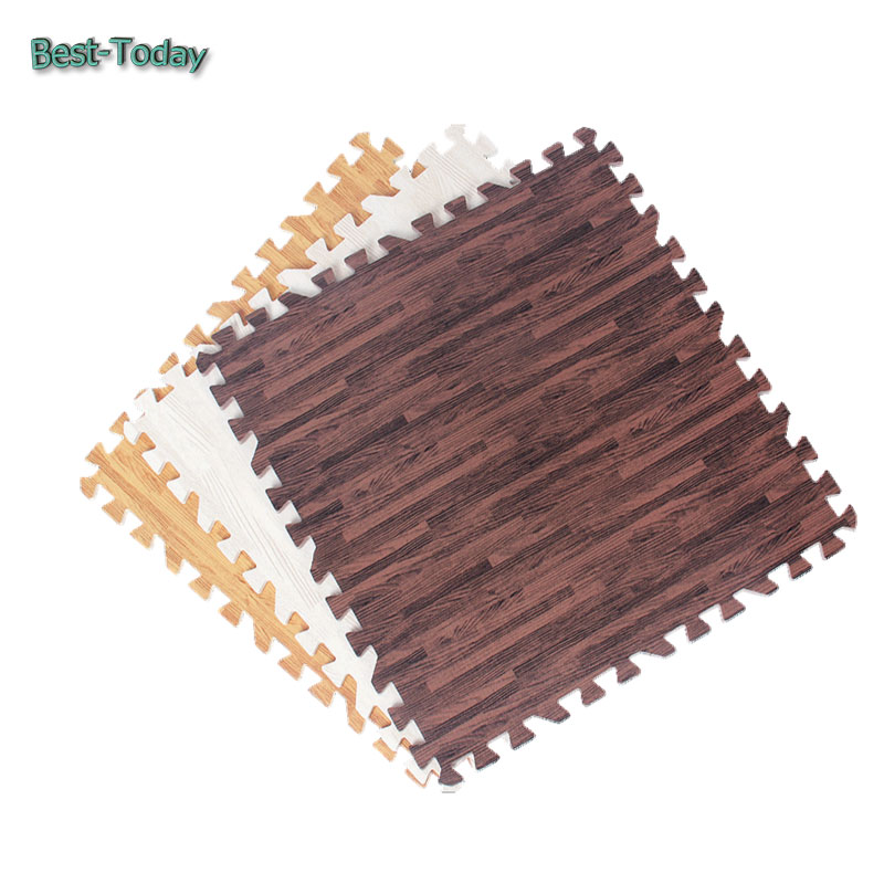 Wood-like EVA foam floor mat